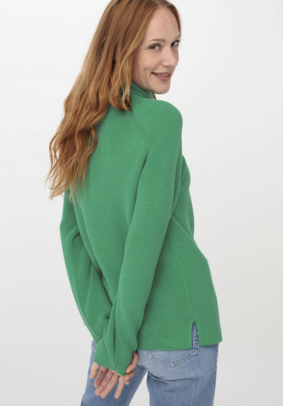 Rollkragenpullover aus reiner Bio-Baumwolle