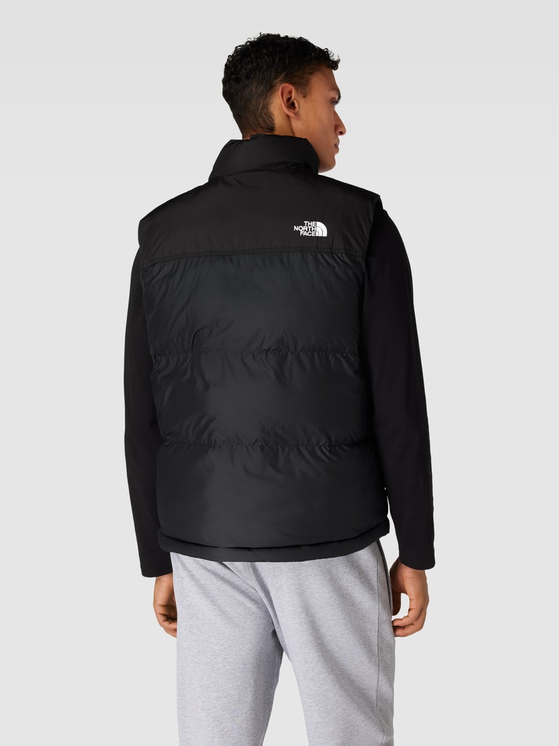 Steppweste mit Label-Stitching Modell 'SAIKURU' in schwarz