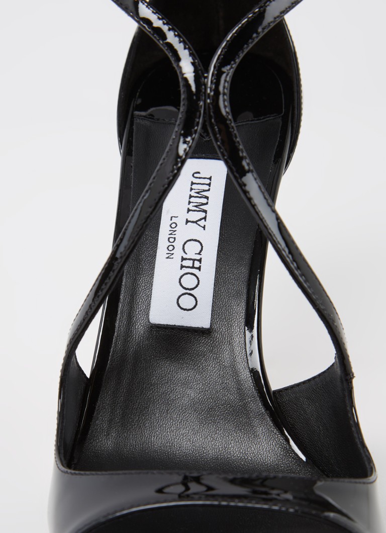 Sandale Jimmy Choo Azia 95 din piele lăcuită.