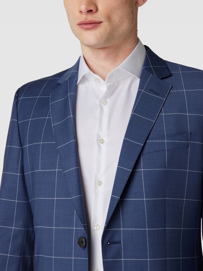 2-Knopf-Sakko mit Tartan-Karo Modell 'Huge' in royalblau