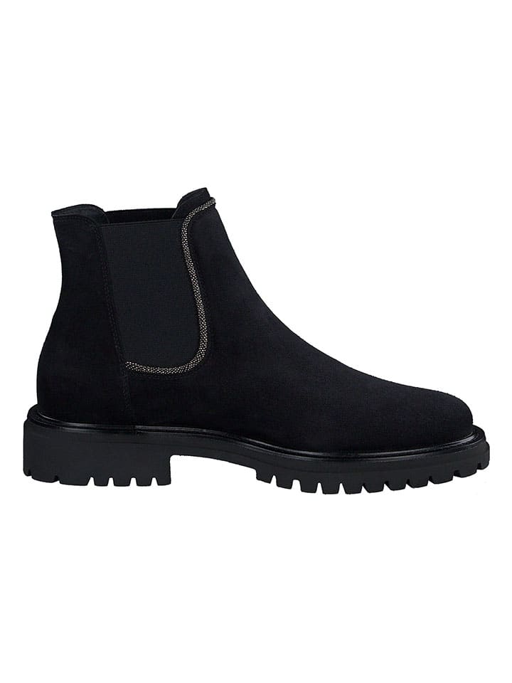 Paul Green Leder-Chelsea-Boots in Schwarz günstig kaufen
