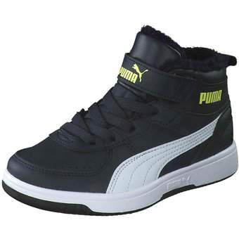 PUMA Rebound Joy Fur PS Sneaker in schwarz