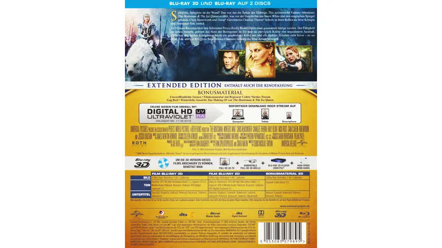 The Huntsman & The Ice Queen - Extended Edition  (+ Blu-ray)