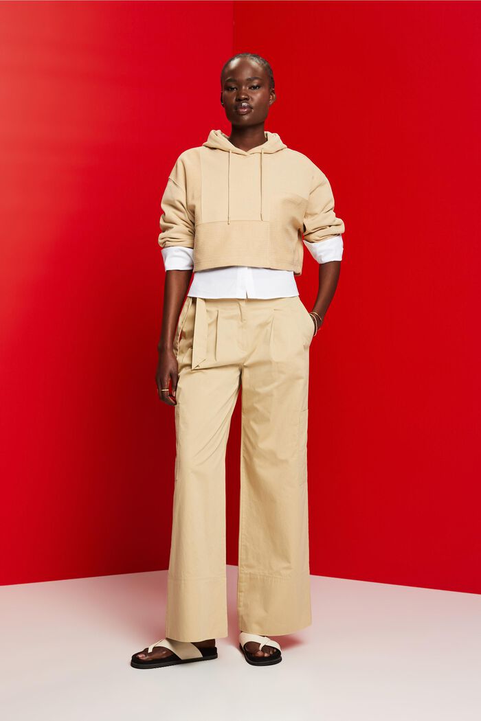 Cropped-Hoodie in Patchworkoptik