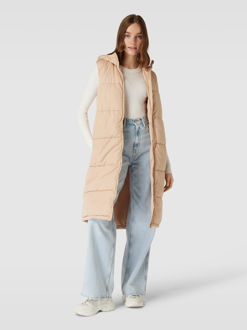 Steppweste mit Kapuze Modell 'ALINA' in beige