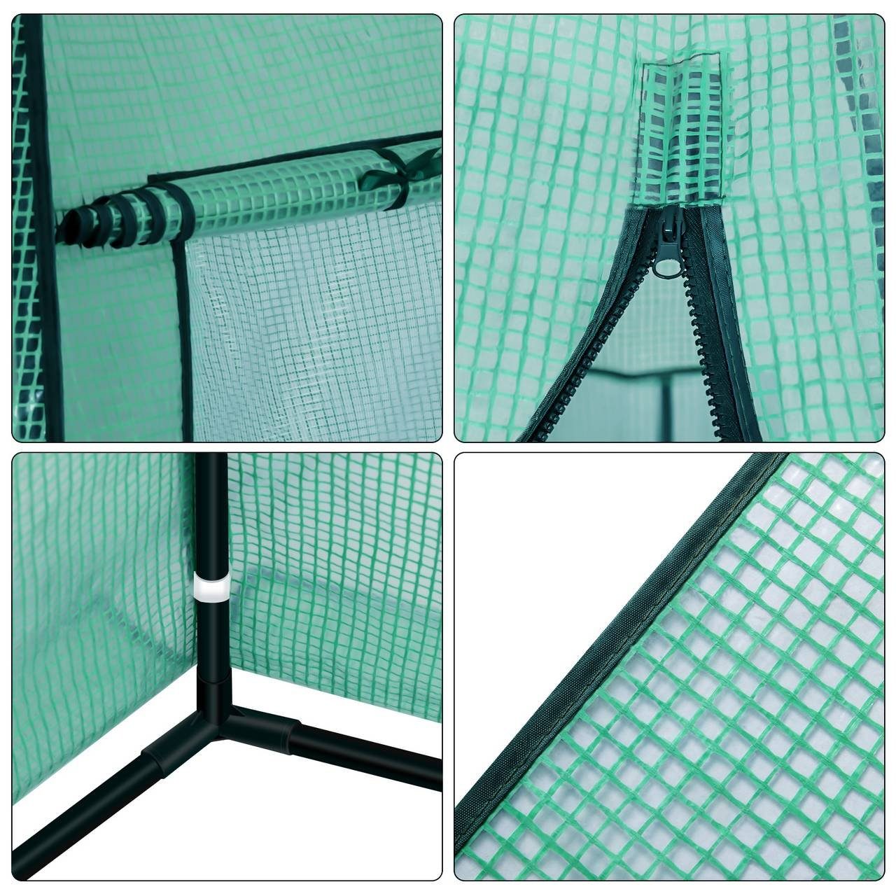 Woltu Foliengewächshaus, BxTxH: 160 x 160 x 180,00 cm, PE halbtransparente Tomatenhaus, Winterschutz