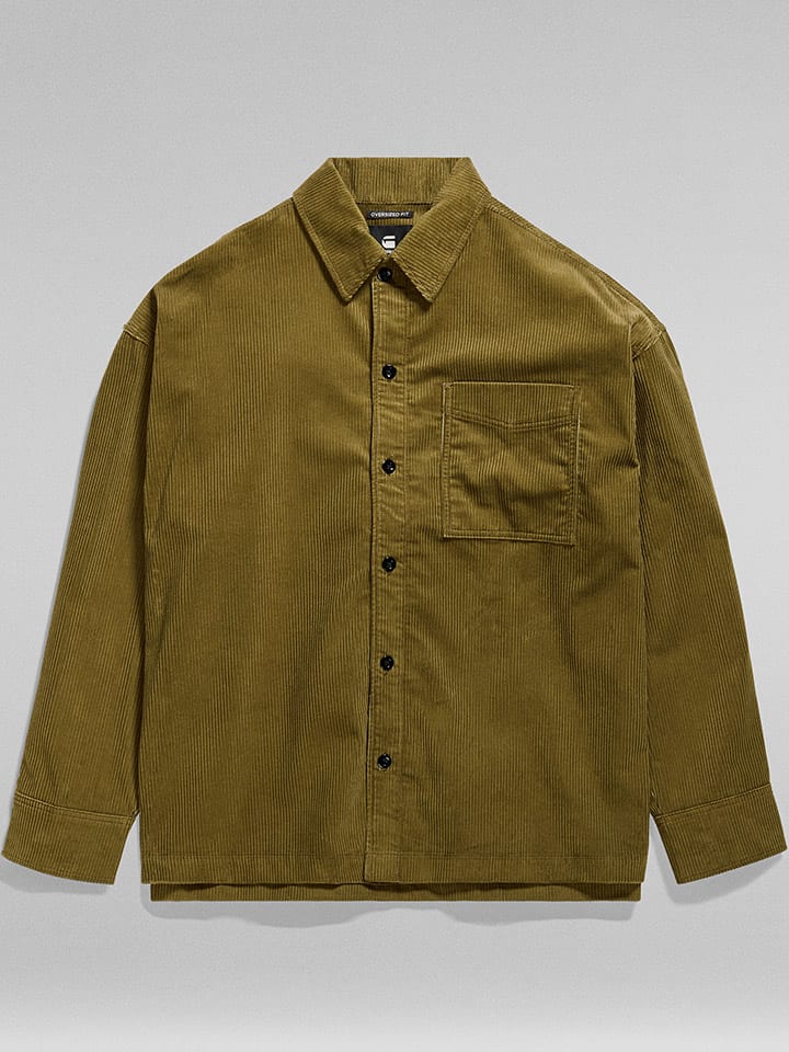 G-Star Cordhemd in Oliv günstig kaufen