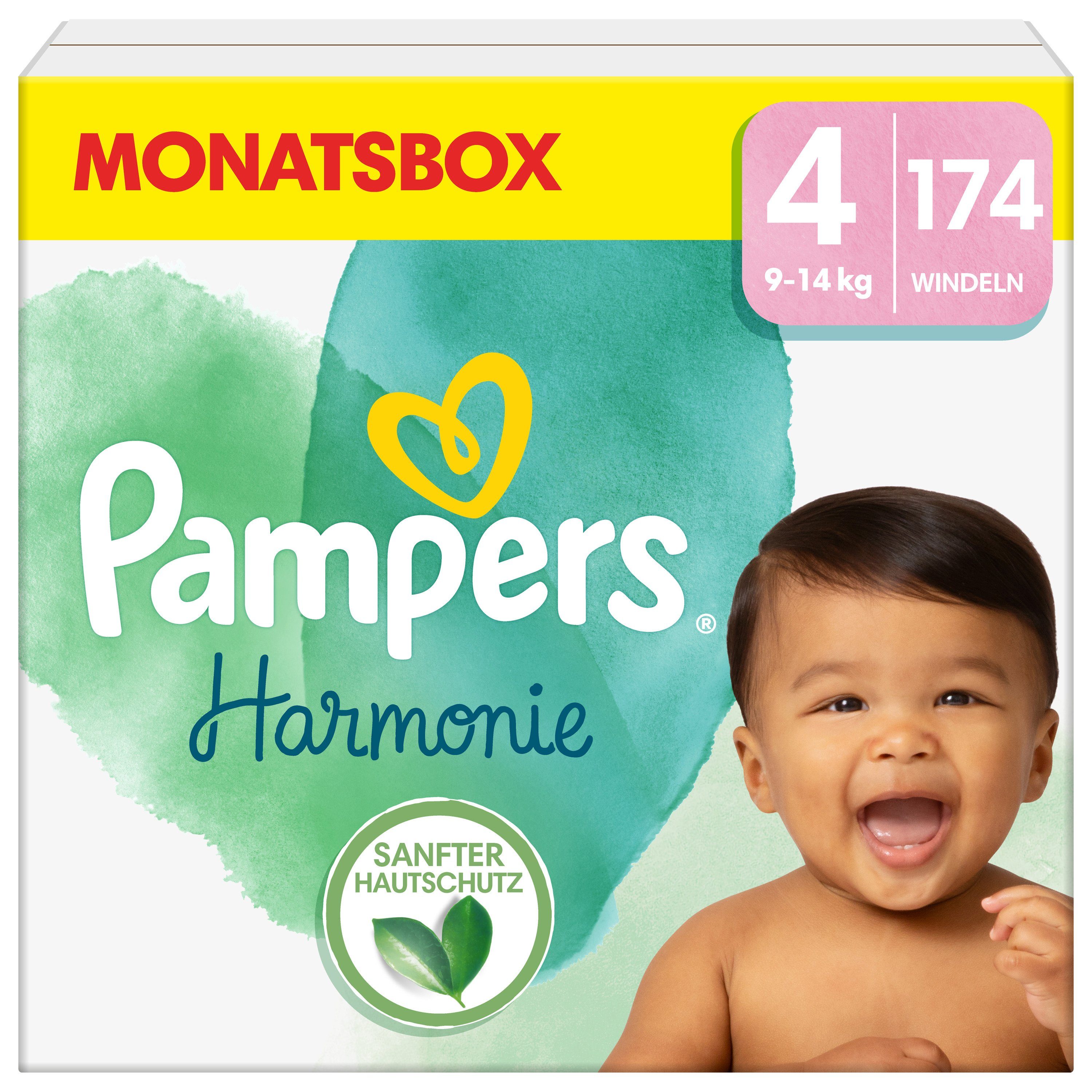 Pampers Windeln Harmonie Gr.4, 9-14kg - 174St.