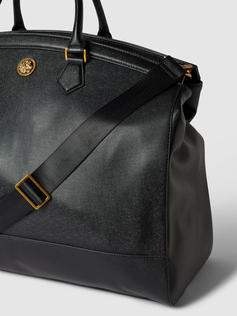 Weekender mit Label-Applikation Modell 'KING DUFFLE BAG' in schwarz