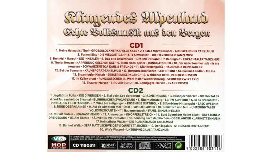 Klingendes Alpenland-Echte Volksmusik aus den Be