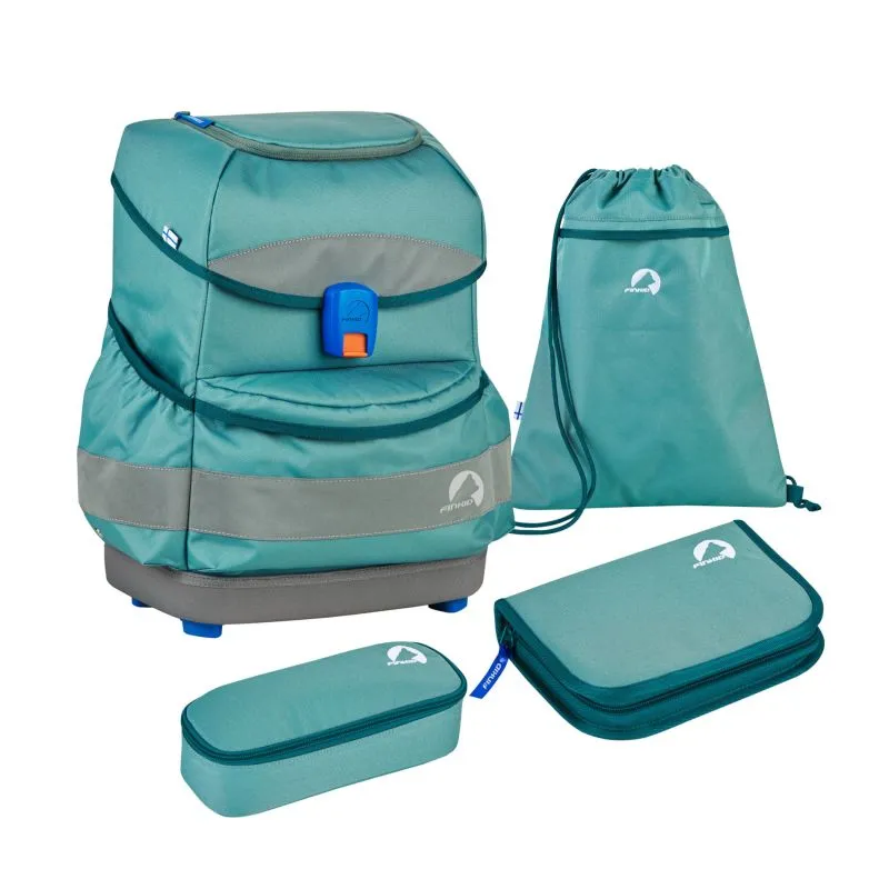 finkid BUDDY CLASSIC 4tlg. Schulranzenset - trellis\/deep teal