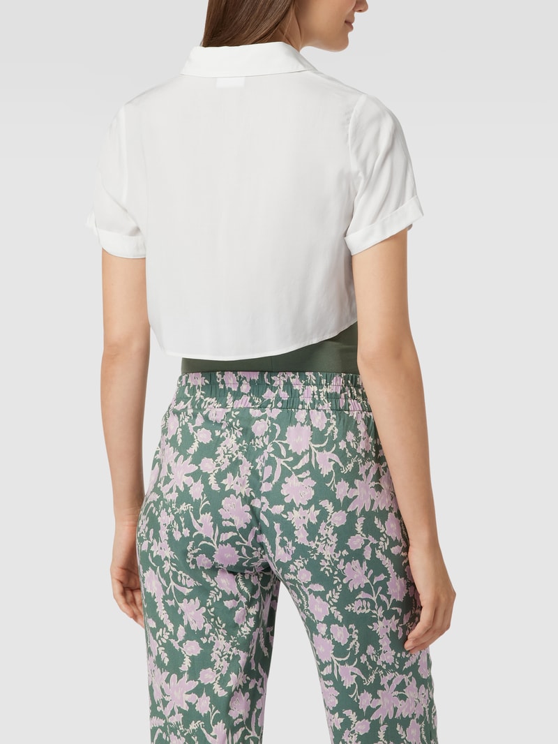 Umstands-Bluse mit Brusttasche in offwhite