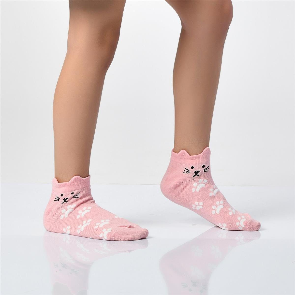 LOREZA Kurzsocken 12 Paar Mädchen Socken Sneakersocken Kindersocken 21-36 (Paar, 12-Paar) 12-Paar