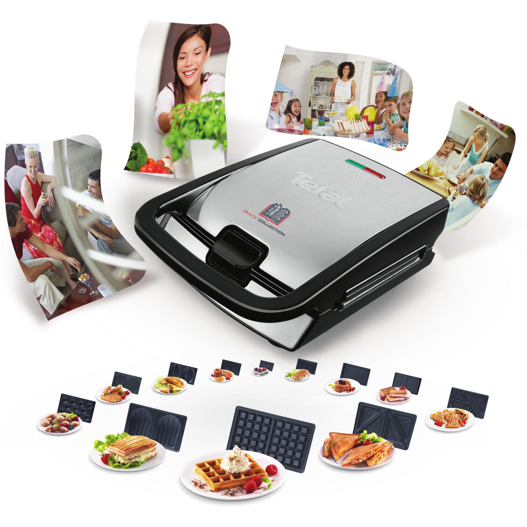 Tefal Kaffeebereiter Tefal Snack Collection SW852D, Sandwichmaker, (700