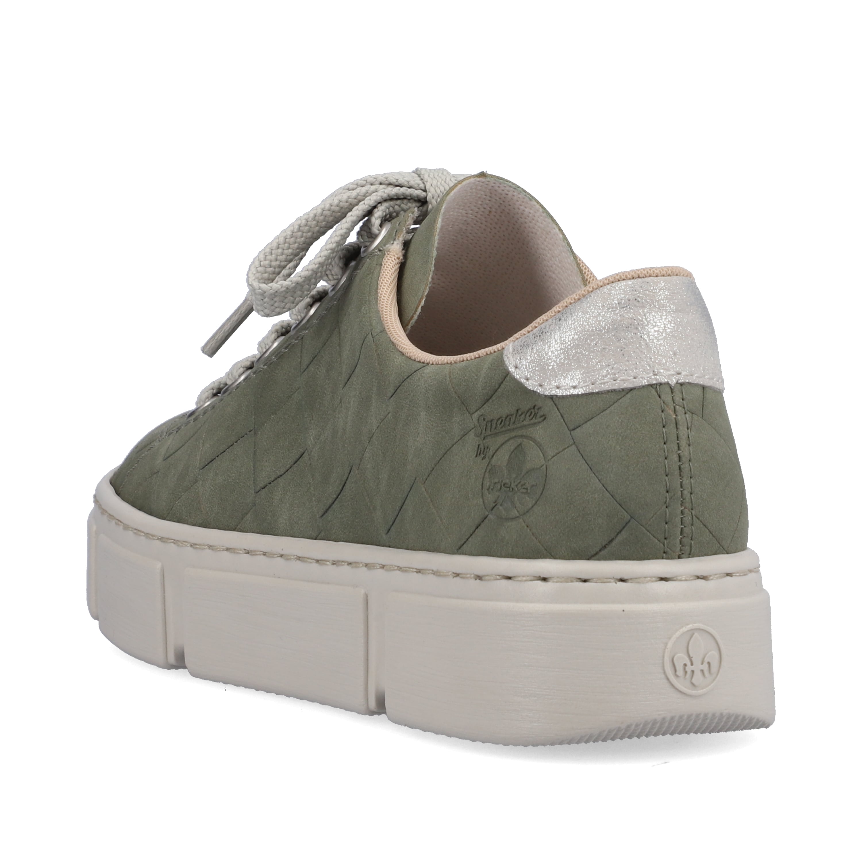Rieker Damen Sneaker Low olivgrün-sandbeige