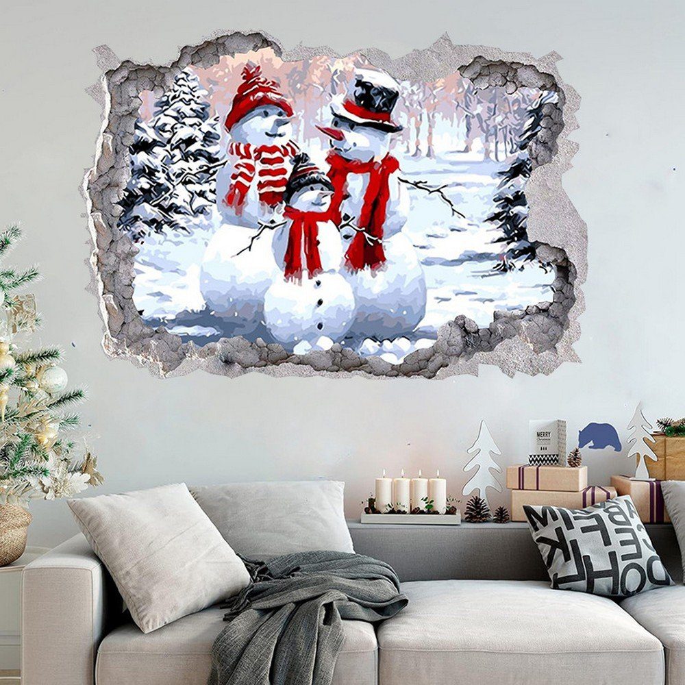 Fenstersticker Weihnachtsaufkleber Schneemann Dekorative Aufkleber Weihnachten, Ronner UG