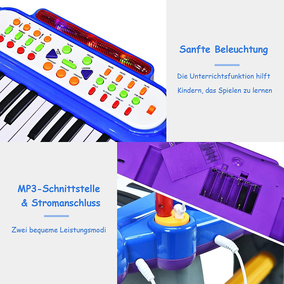 Keyboard 37 Tasten mit Hocker & Mikrofon