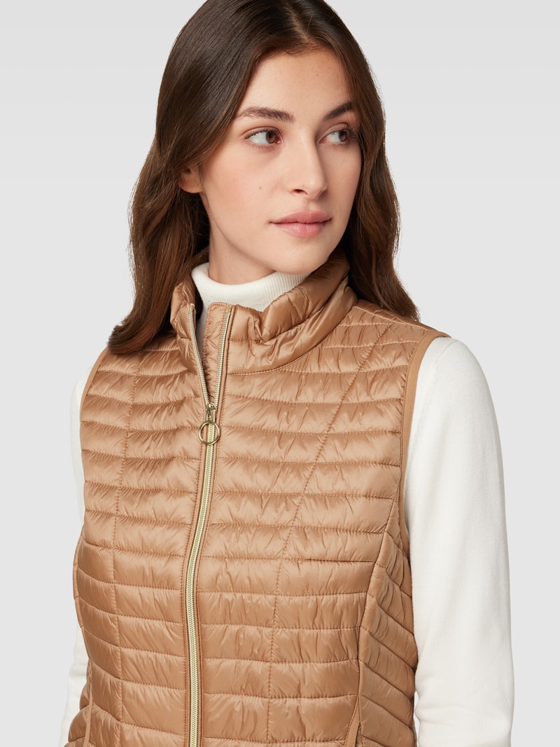 Outdoor-Weste in Stepp-Optik Modell 'Turt' in camel