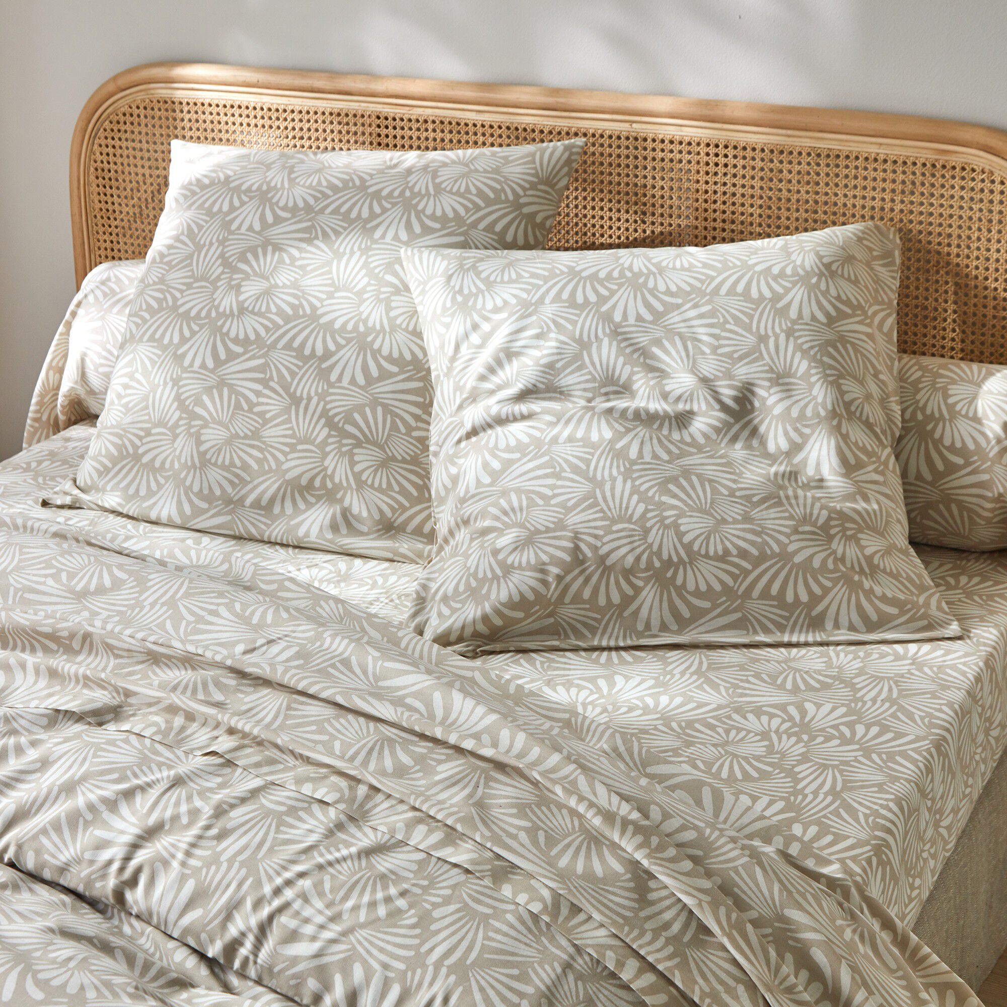 Linge de lit Vick en coton imprimé graphique