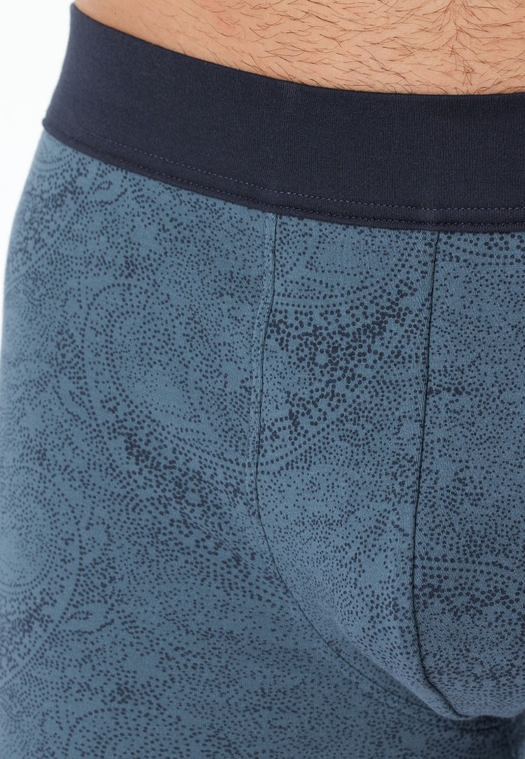 Shorts Paisley nachtblau - Fine Interlock