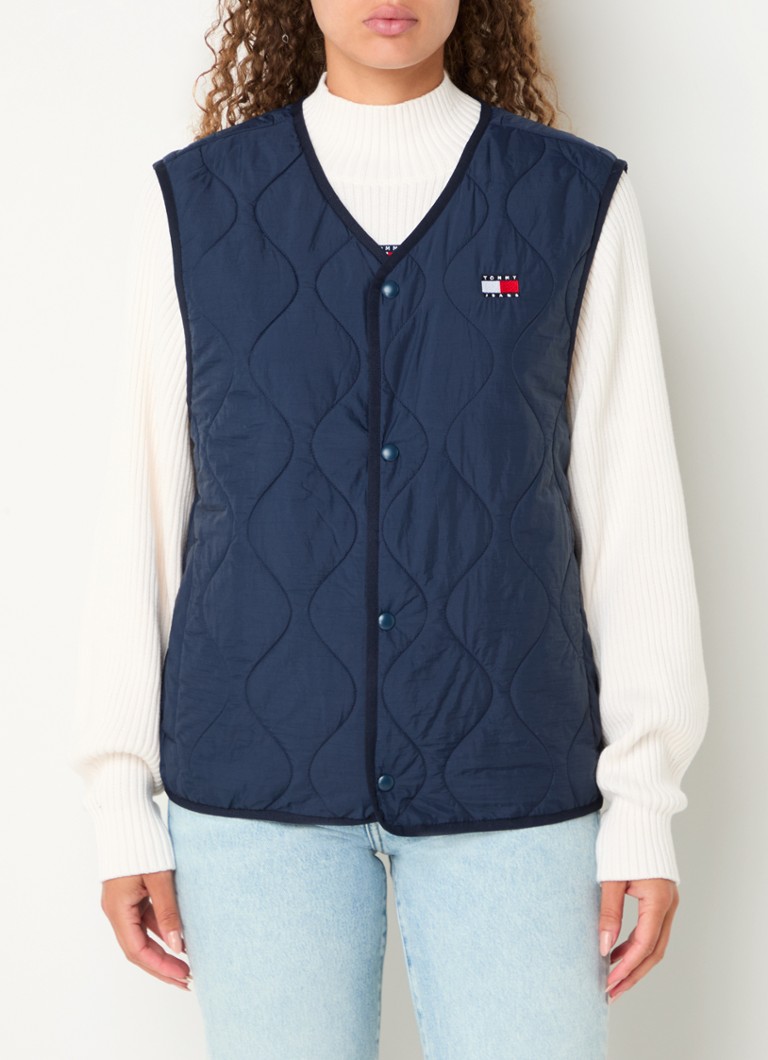 Vestă matlasată cu logo-ul Tommy Hilfiger