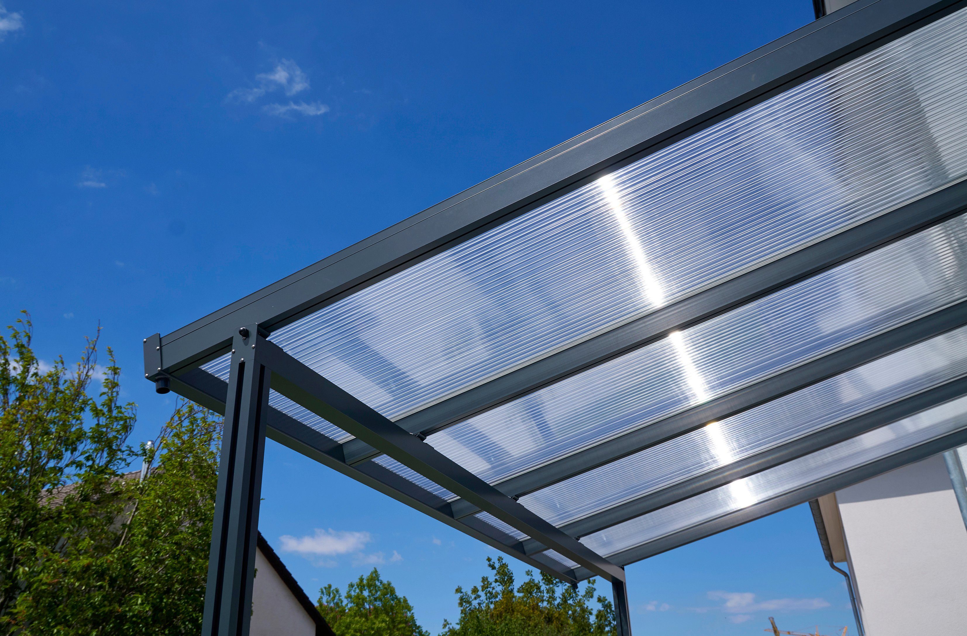 GUTTA Terrassendach Premium, BxT: 410,2x306 cm, Bedachung Dachplatten, BxT: 410x306 cm, Dach Acryl klar