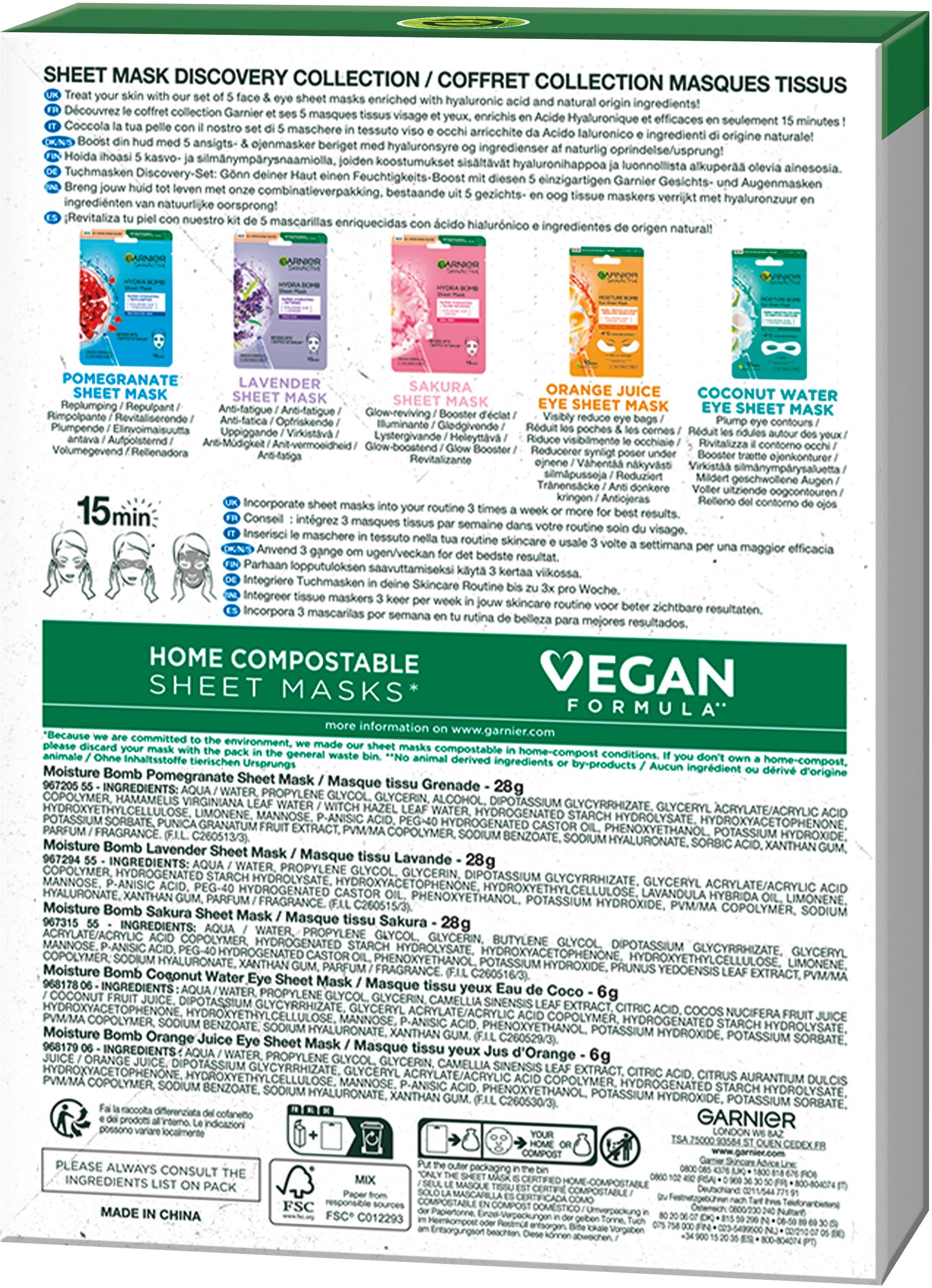 GARNIER Tuchmaske Sheet Mask Discovery Collection