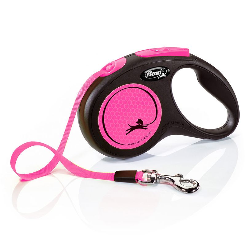 flexi New Neon Gurt-Leine pink, 5 m zu TOP-Preisen