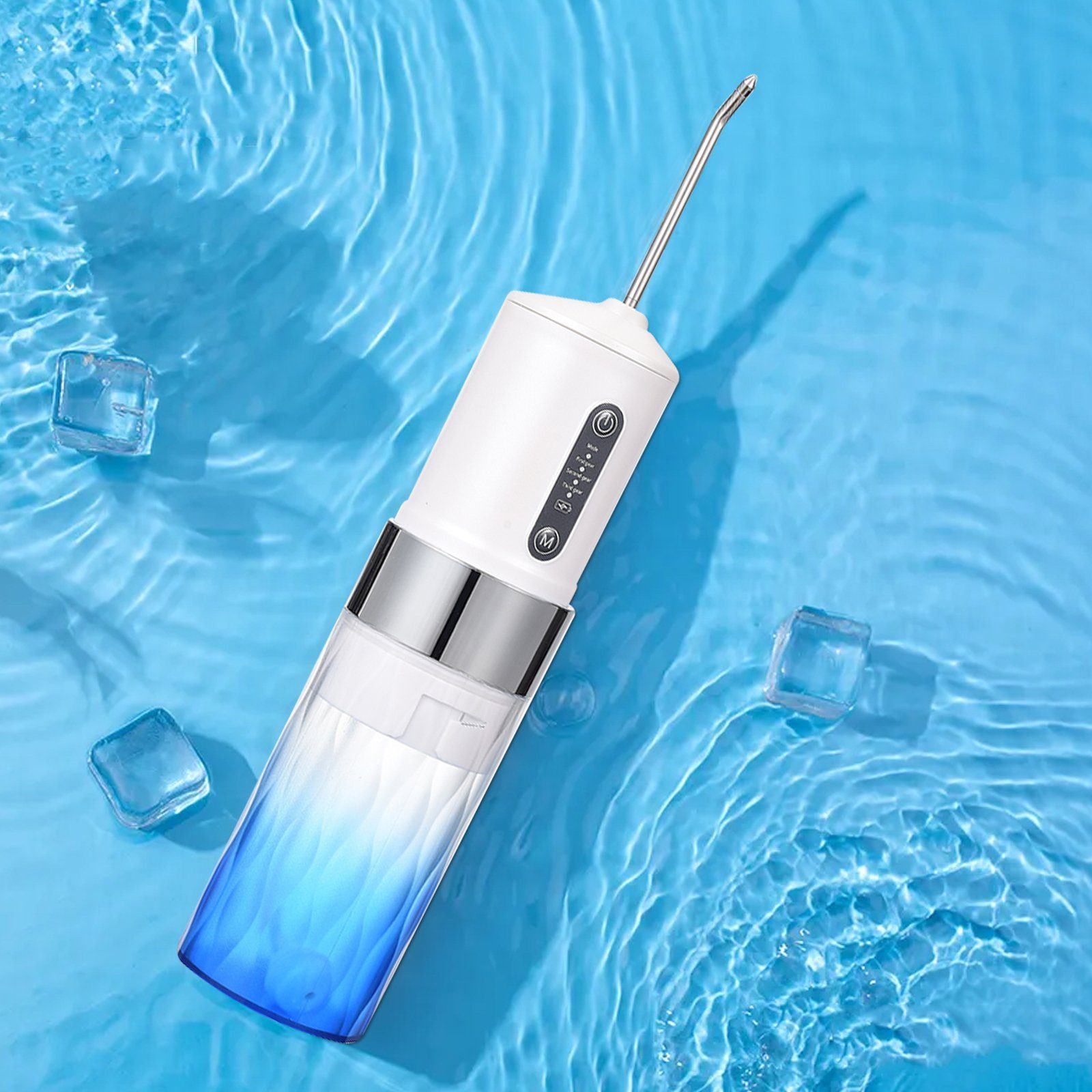 SEEZSSA Zahnzwischenraum-Reiniger intelligente Sensorik Munddusche,IPX7,2000 mAh, Hocheffizienter Zahnreiniger,50K/Hz,Zahnseide 3 Modi
