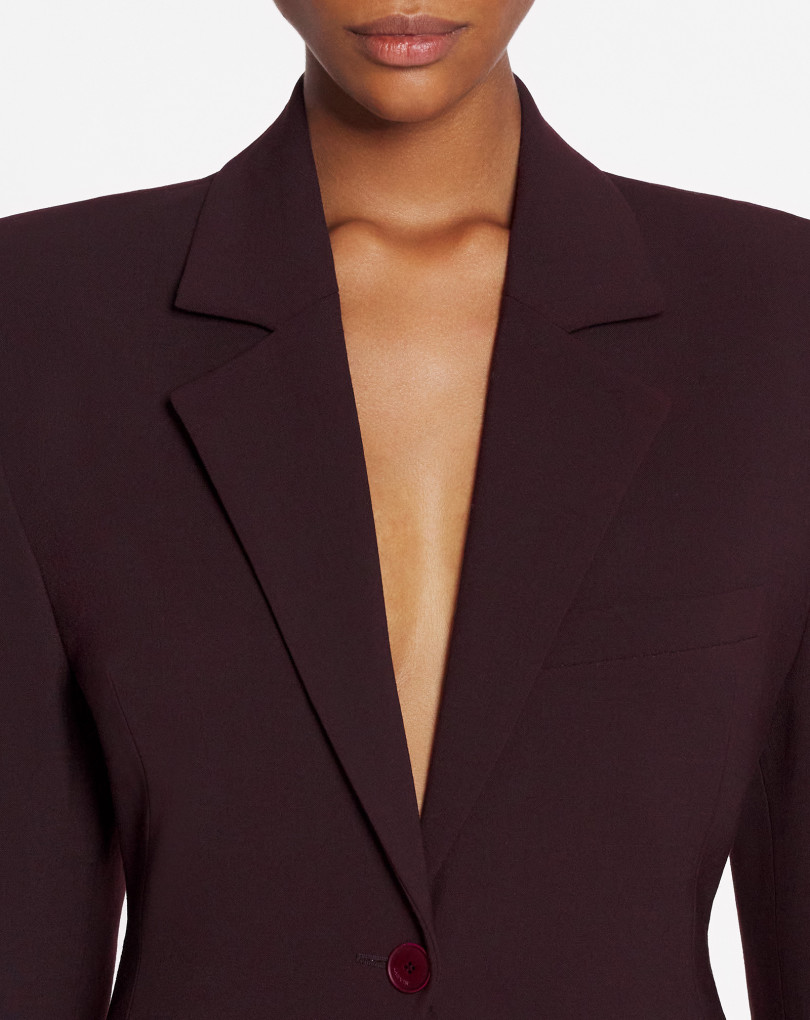 VESTE CEINTRÉE À SIMPLE BOUTONNAGE