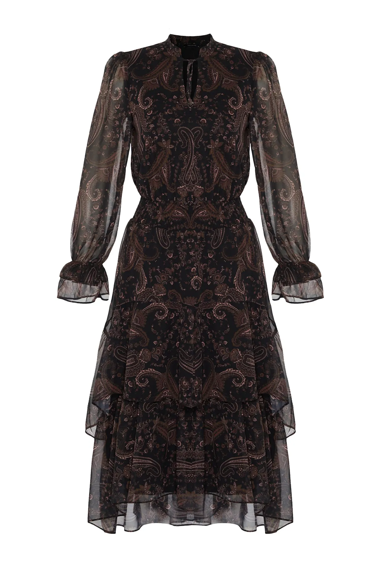 Trendyol Collection  Mehrfarbiges Neckholder-Webkleid TWOAW21EL1448