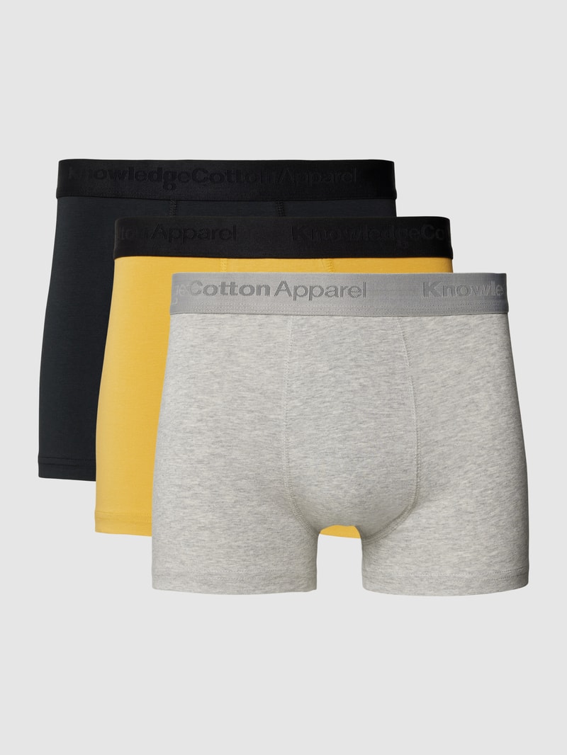 Trunks mit elastischem Label-Bund im 3er-Pack in orange