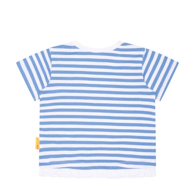 T-Shirt kurzarm, mittelblau für Mädchen