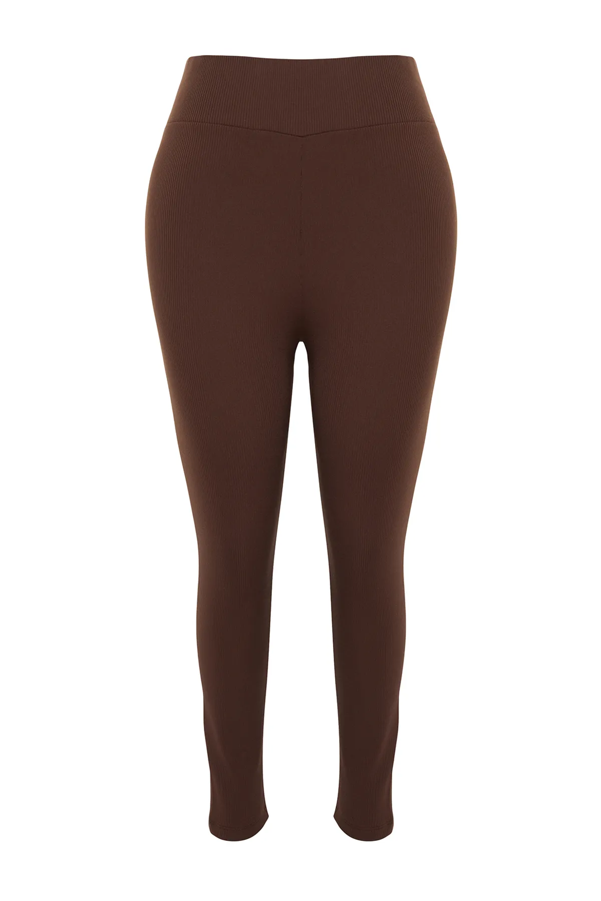 Trendyol Curve  Braune Strickstrumpfhose mit Fleece-Innenseite TBBAW23BV00017