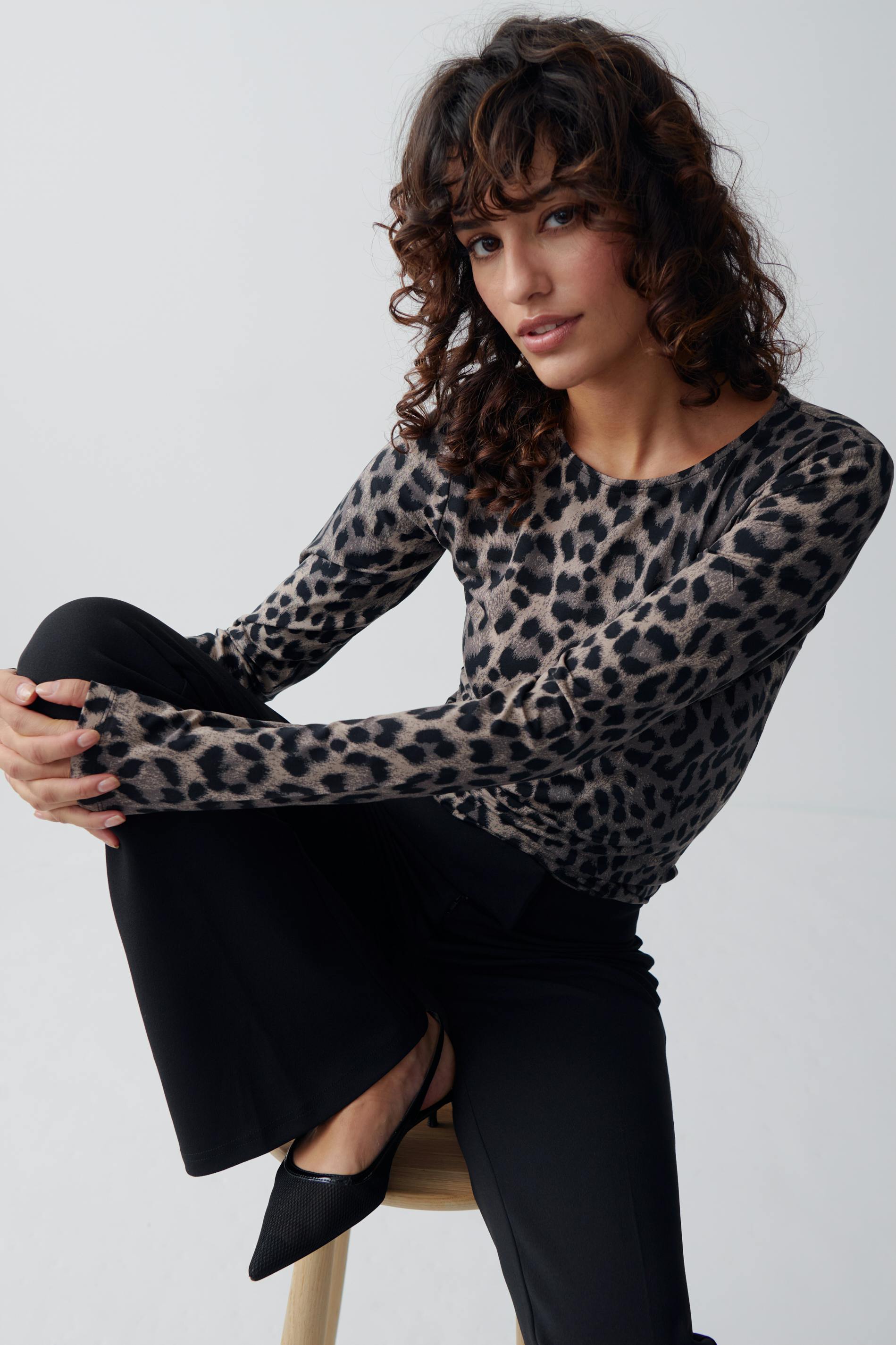Soft touch crew neck top