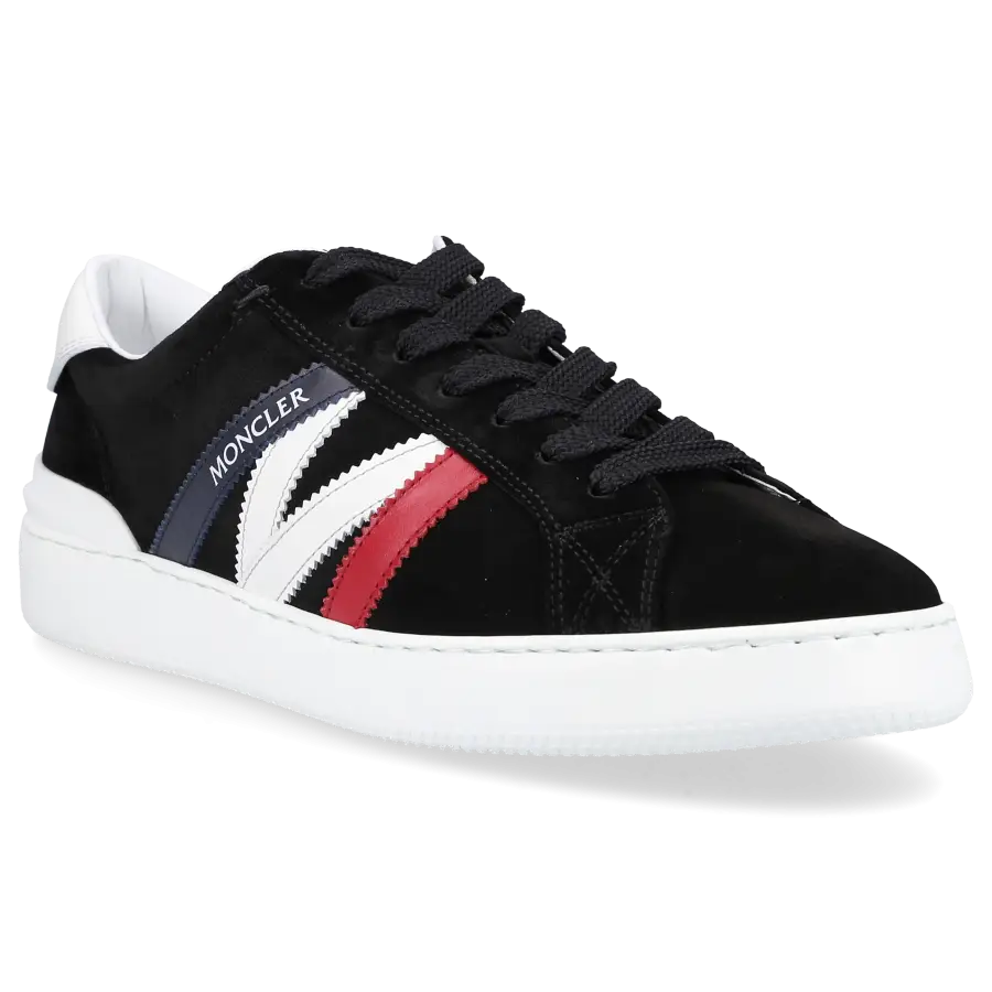 Moncler - Sneaker low MONACO Veloursleder - schwarz
