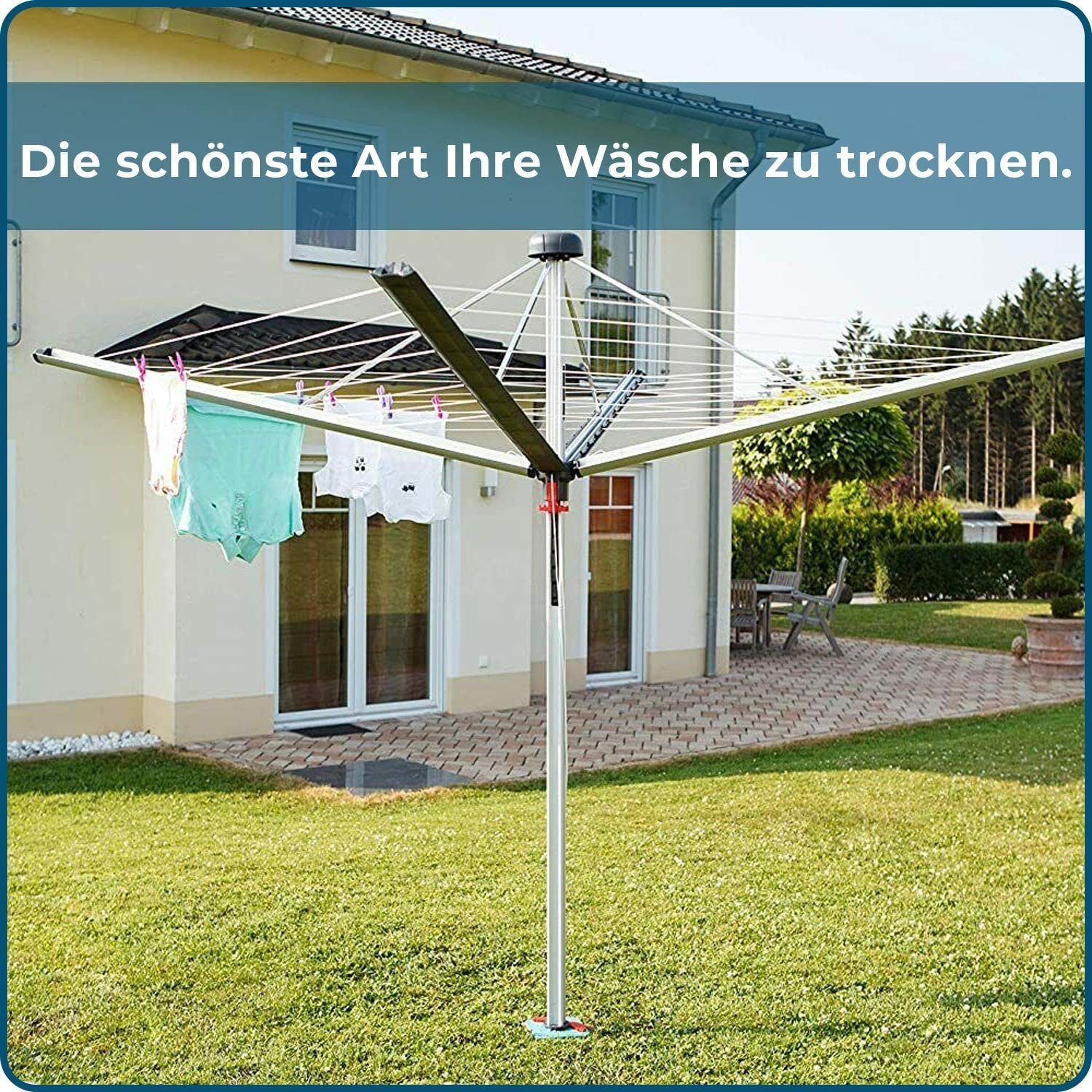 Blome Wäschespinne Blome Wäschespinne DuoMatic 60 meter Leineneinzug Automatik