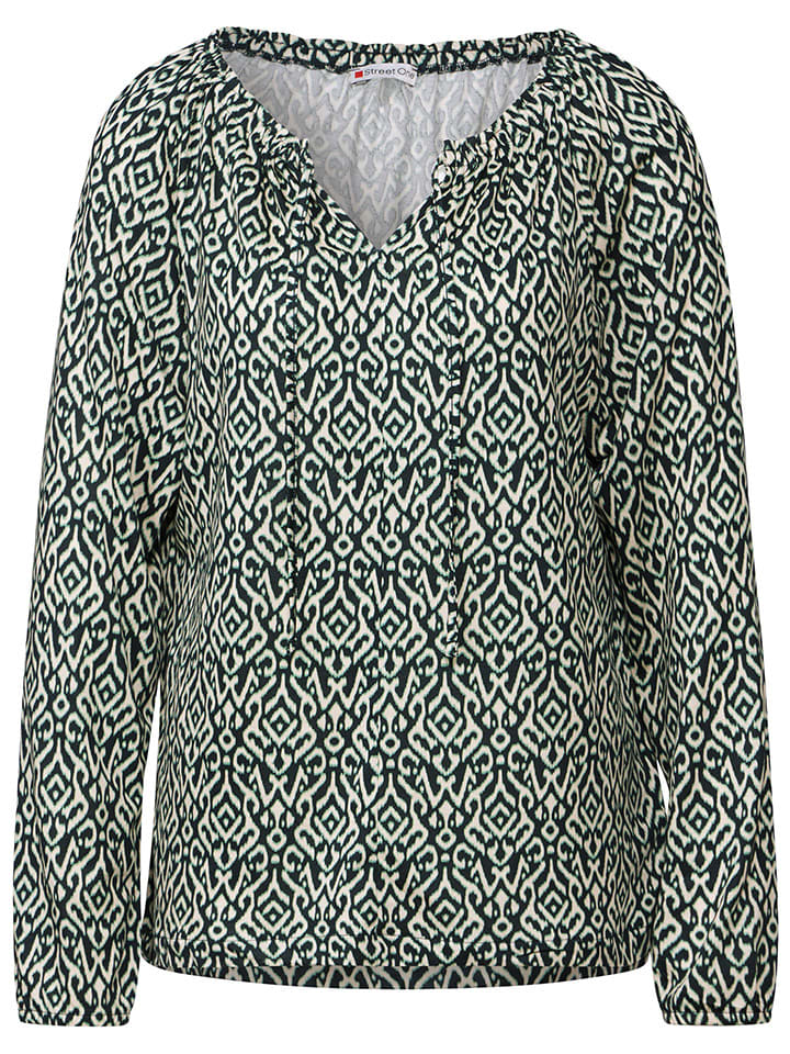 Street One Bluse in Beige/ Schwarz günstig kaufen