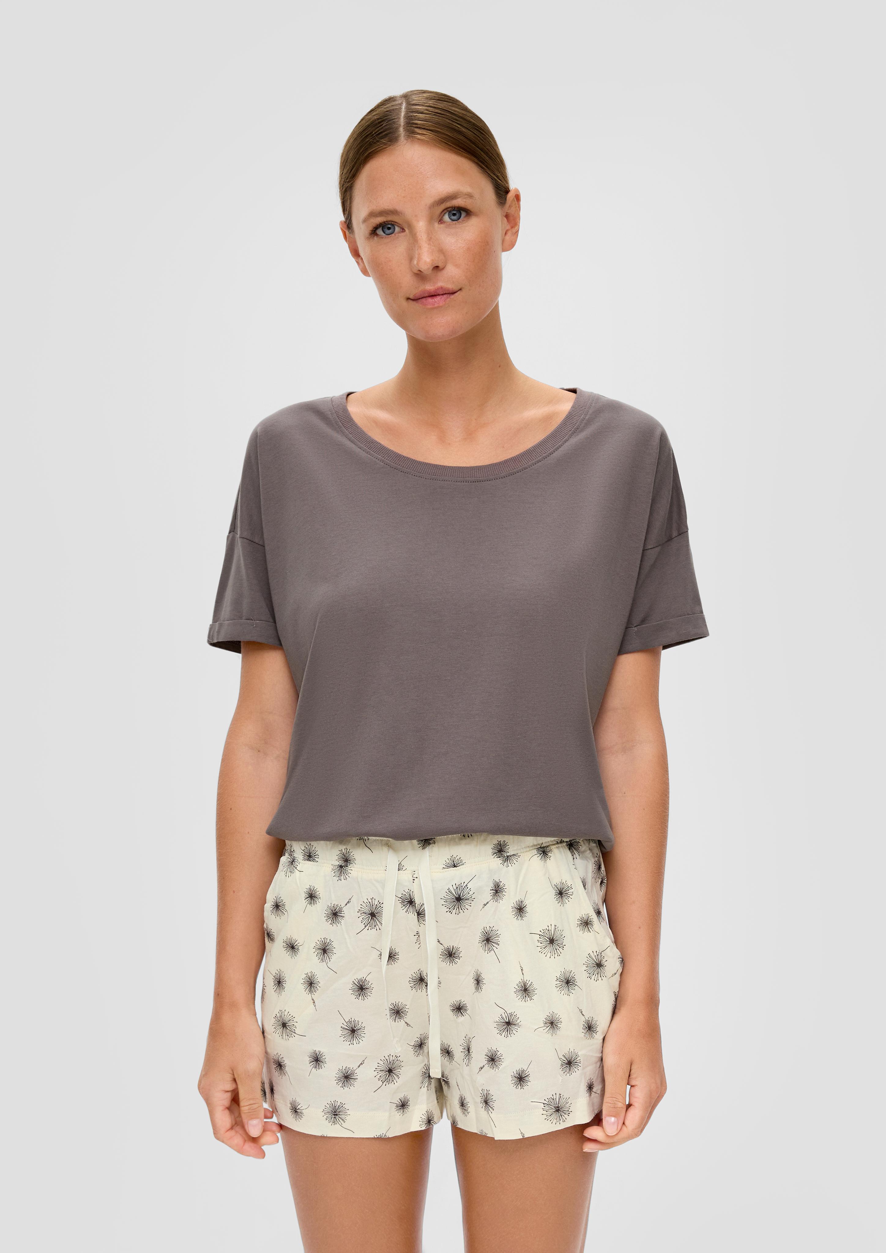All-over gemusterte Pyjama-Short  6008975-01A1
