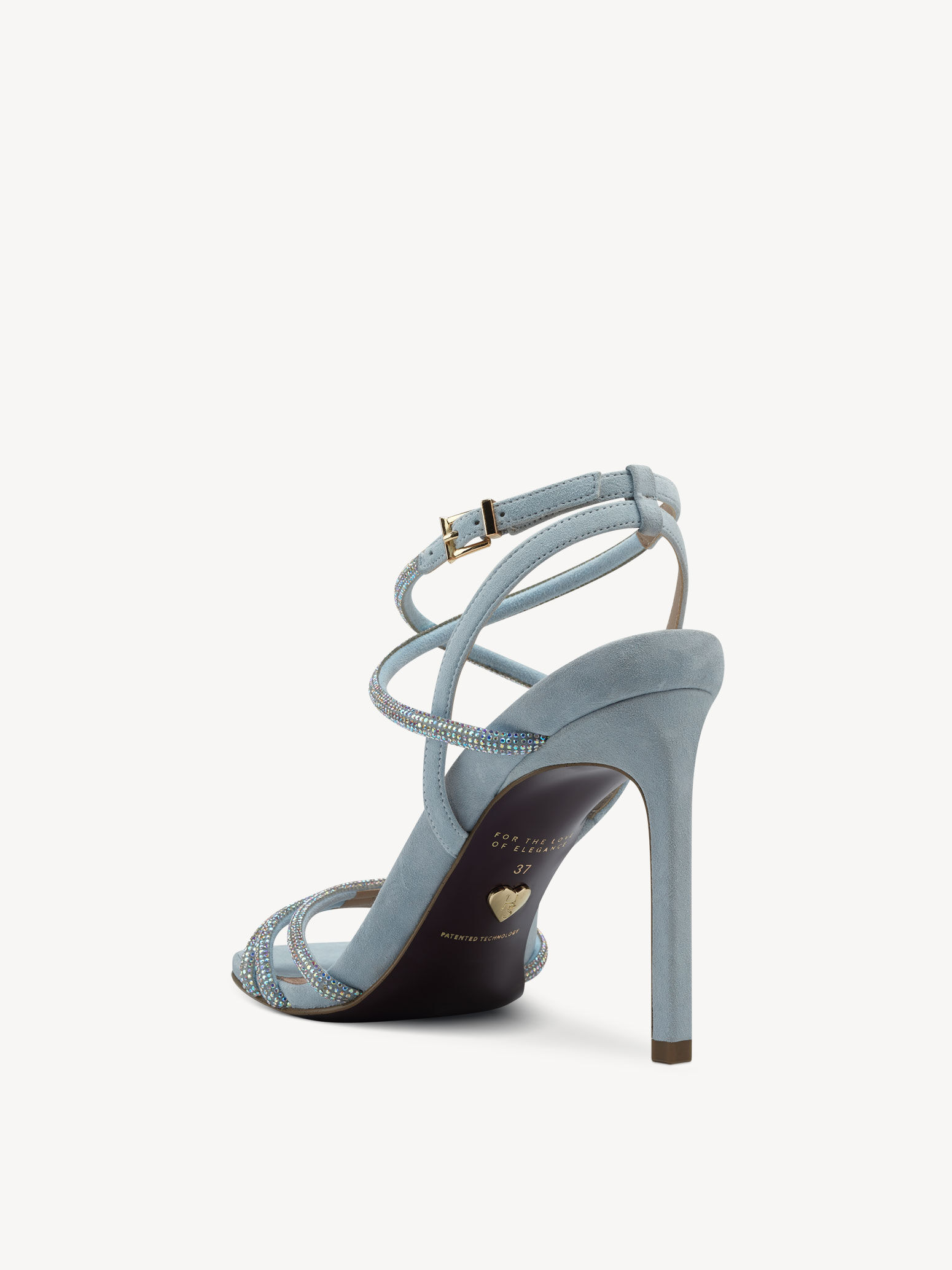 Sandale à talon - bleu