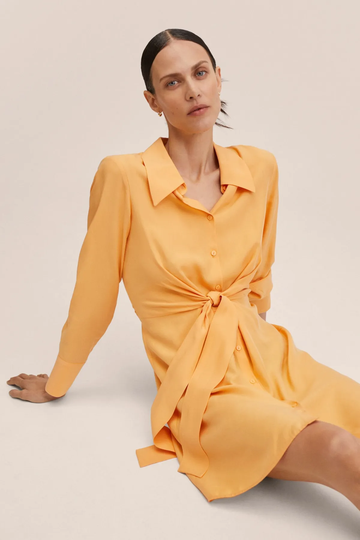 MANGO  Orangefarbenes Damenkleid 27065769