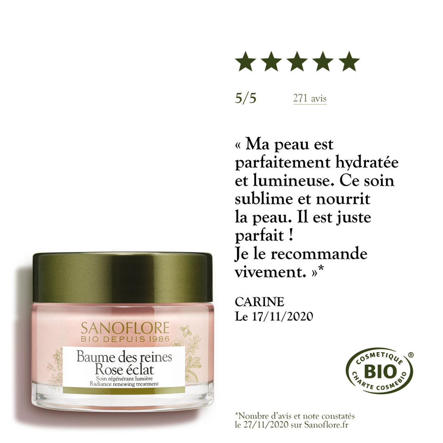 Sanoflore Baume des Reines Rose Eclat Crème Anti-Age 50 ml