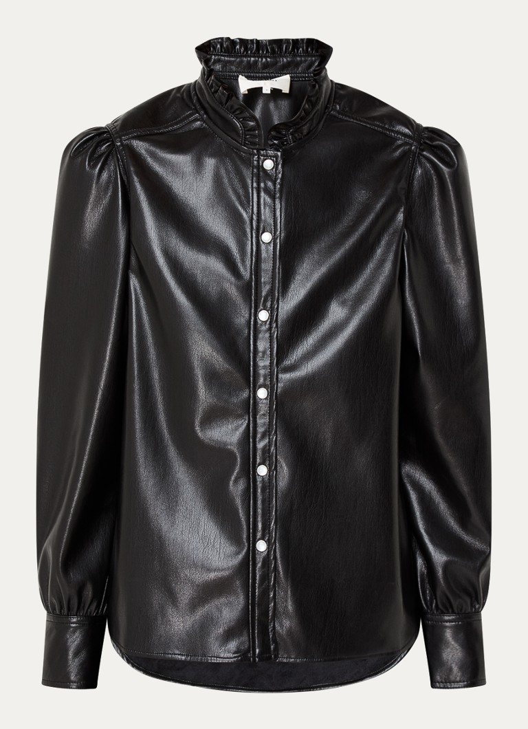 Blusa de couro sintético Caxie da ba&sh