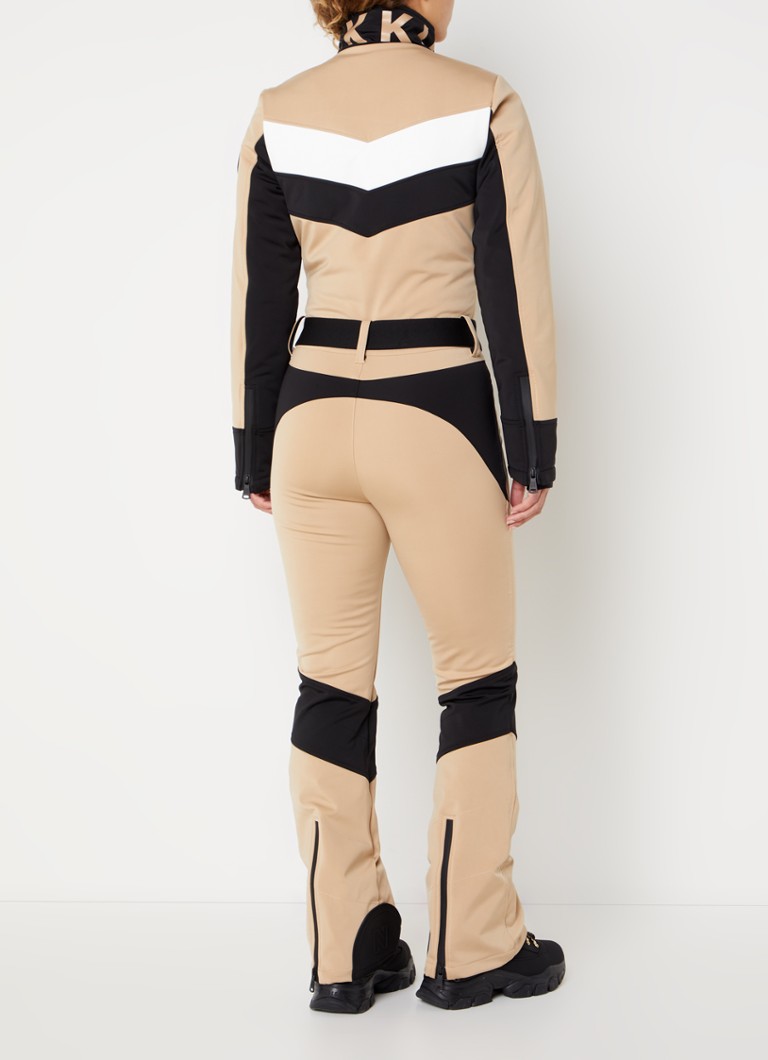 NIKKIE Uriel flared fit ski suit with logo and belt