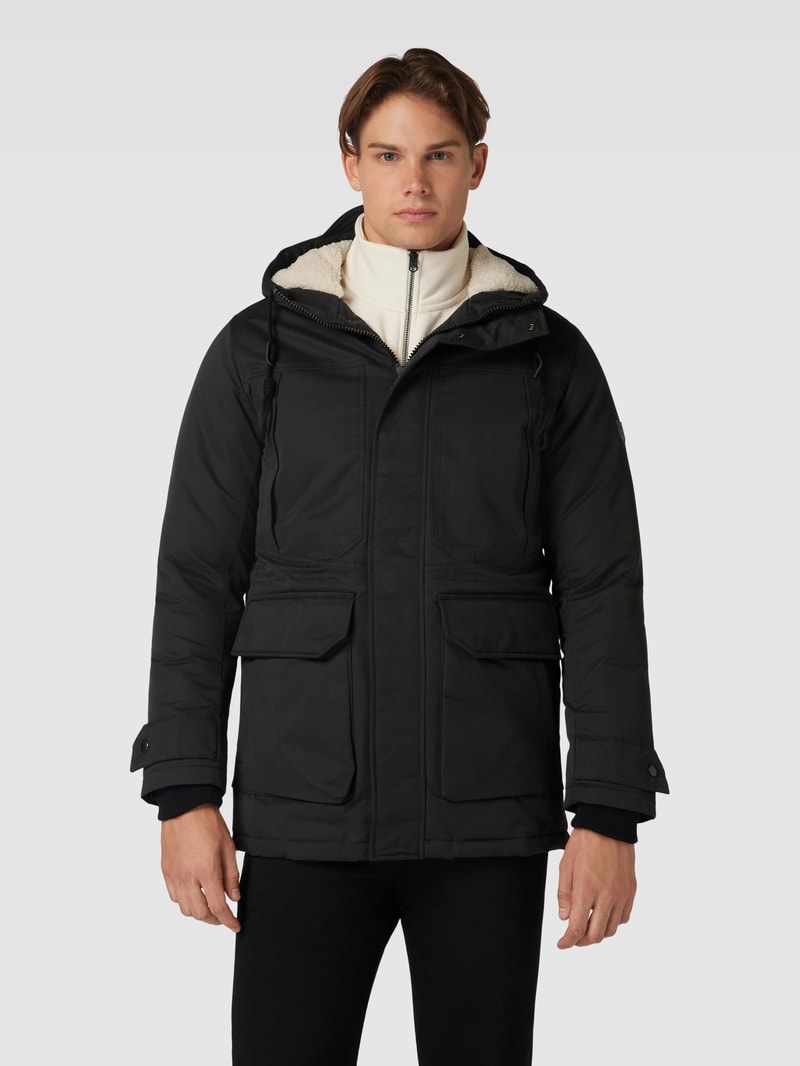 Parka mit Pattentaschen Modell 'ECLIP' in schwarz