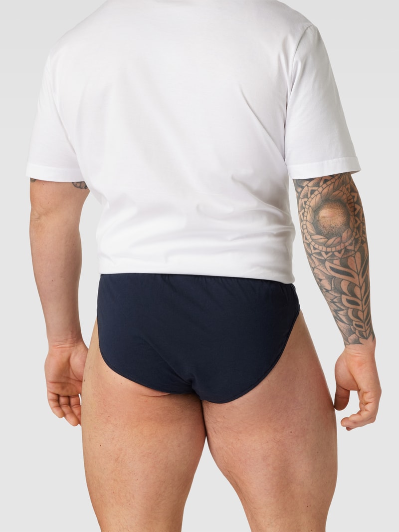PLUS SIZE Slip im 3er-Pack Modell 'DAYTONA' in dunkelblau
