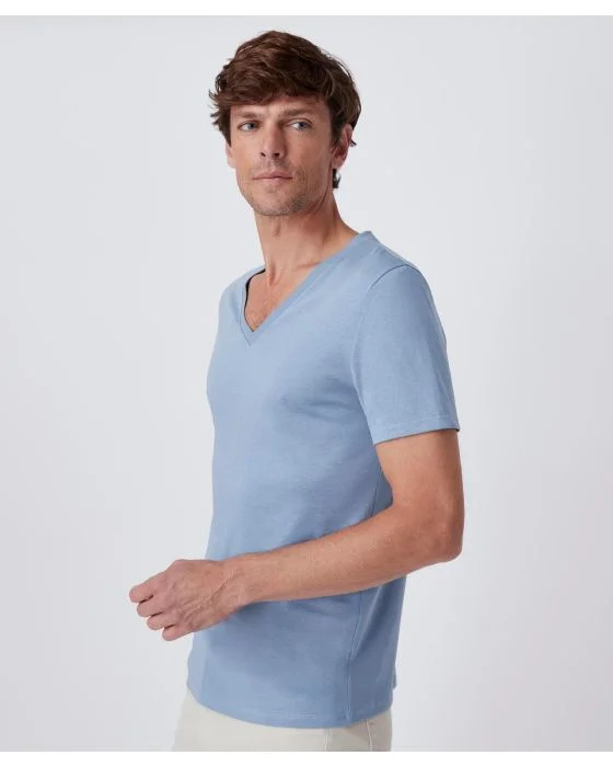 T-shirt col V, maille jersey Climatyl