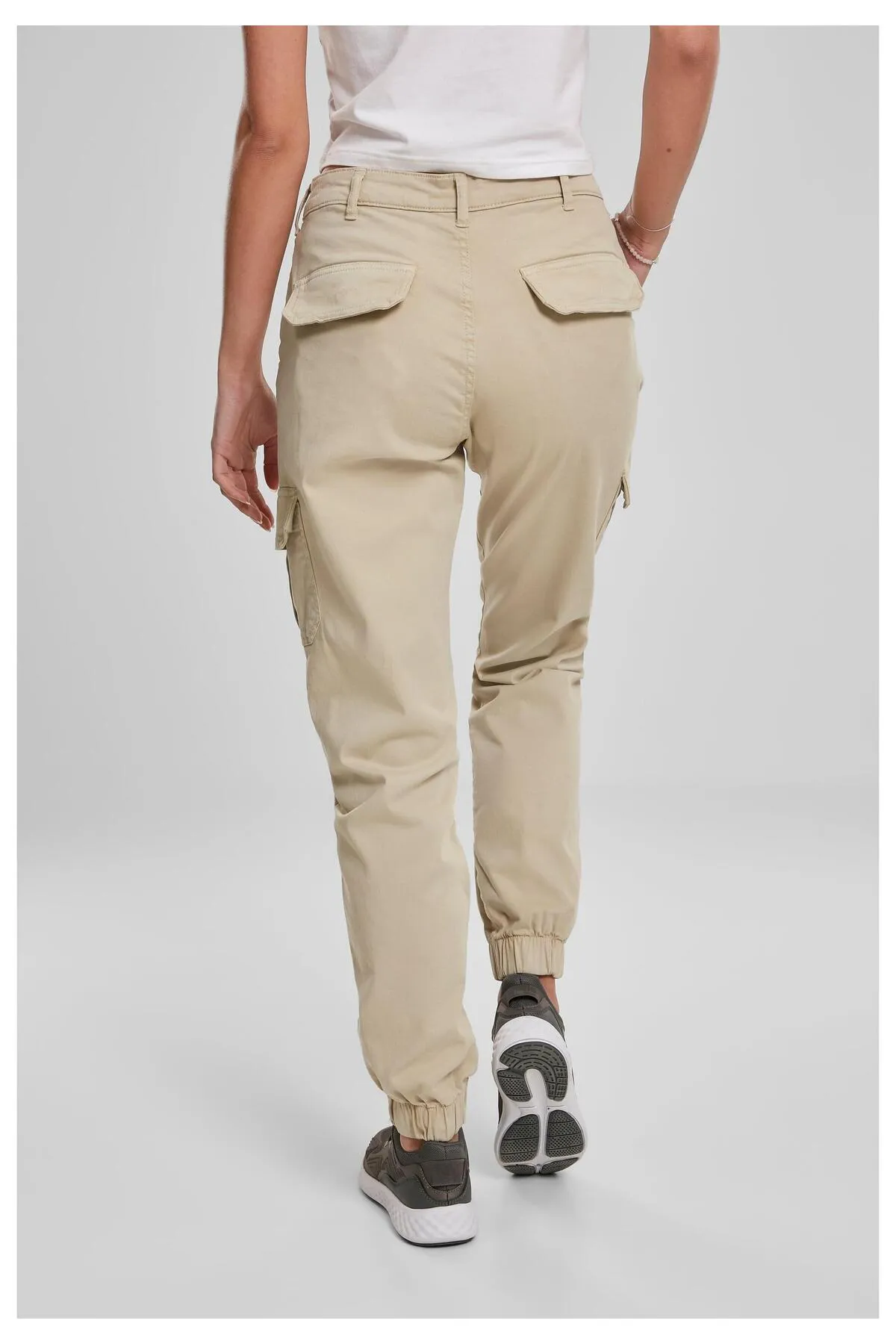 Urban Classics  Damen Cargohose mit hoher Taille für Damen