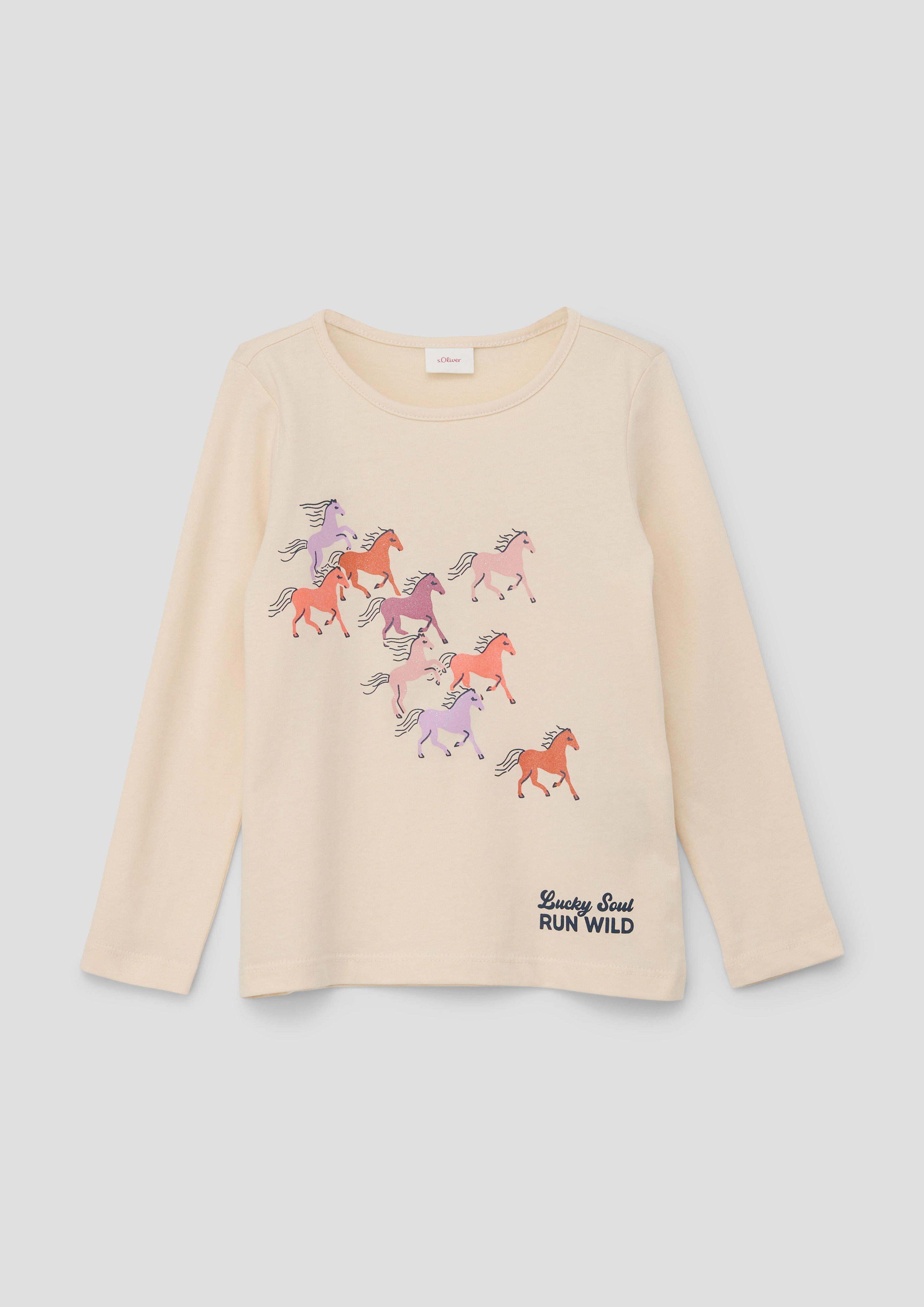 Longsleeve mit glitzerndem Effektprint  2133810-0805
