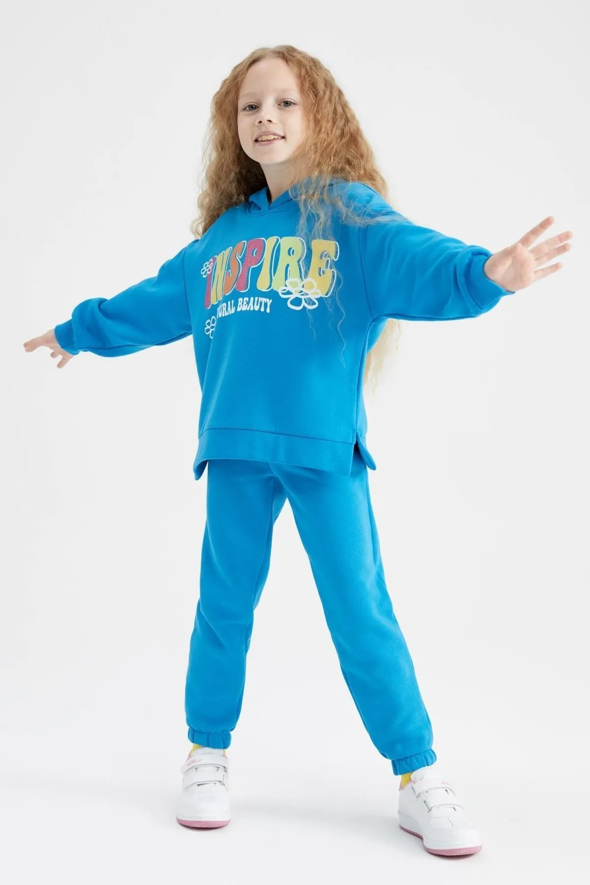 DeFacto  Mädchen Bedrucktes Sweatshirt Jogginghose 2er Set Y9070a622wn